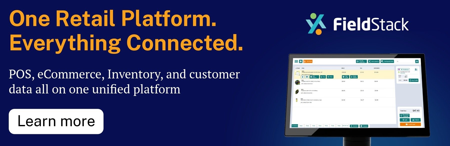 FieldStack unified commerce platform banner