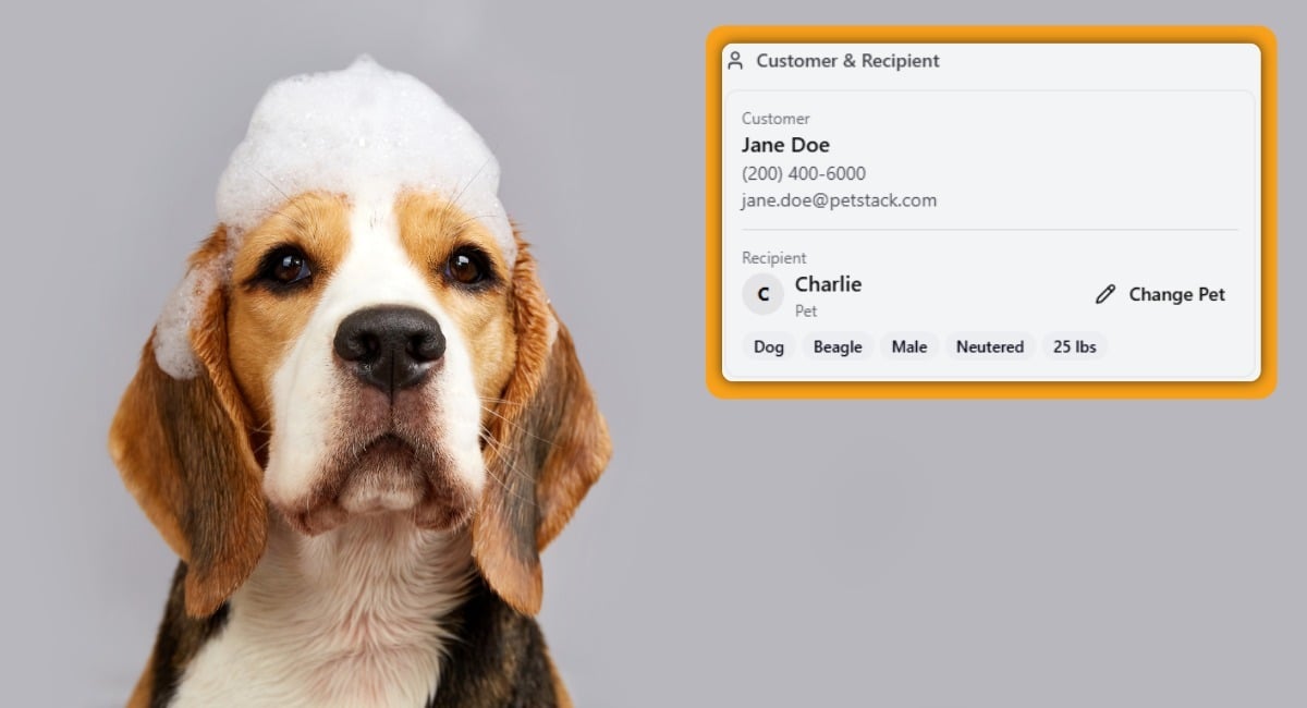 Dog grooming appointments and customer information