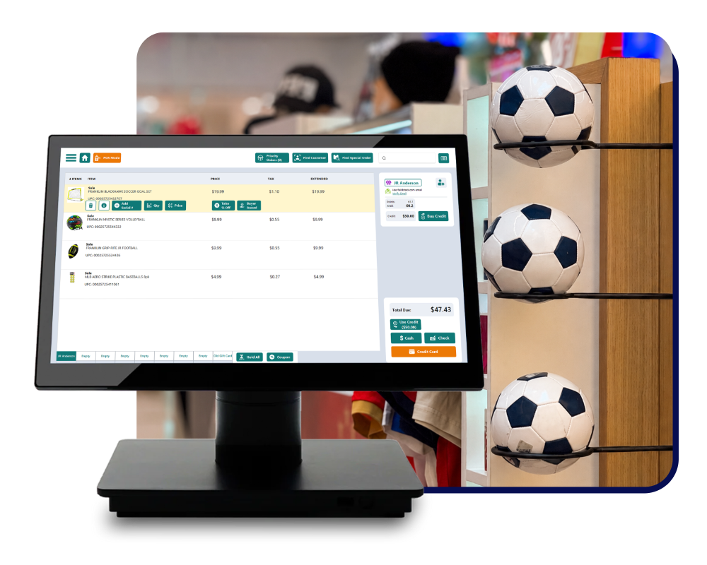 FieldStack Sporting Goods POS System Hero