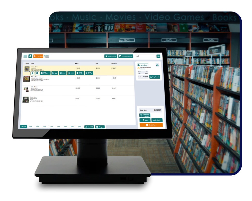 FieldStack Record & Entertainment Store POS System Hero