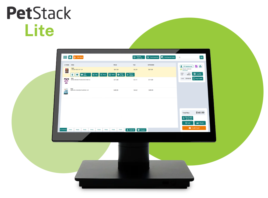 PetStack Lite POS interface