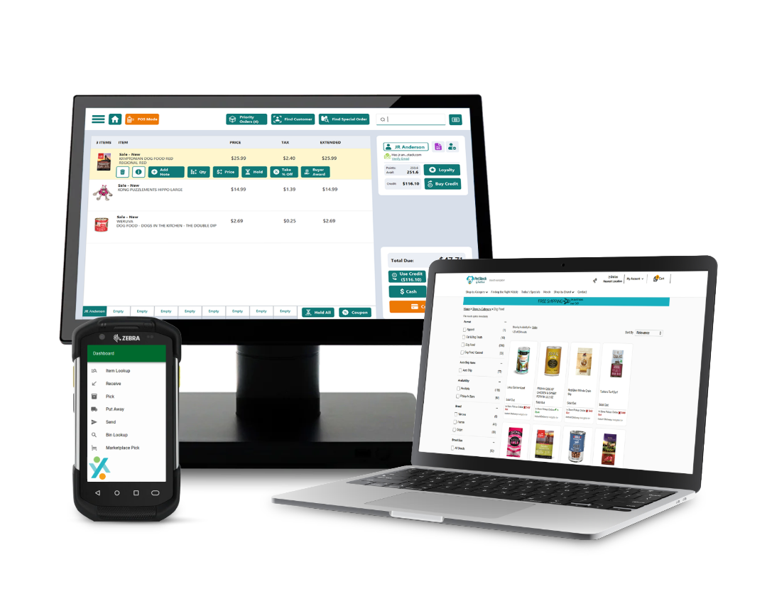 FieldStack point-of-sale on desktop, handheld, and web